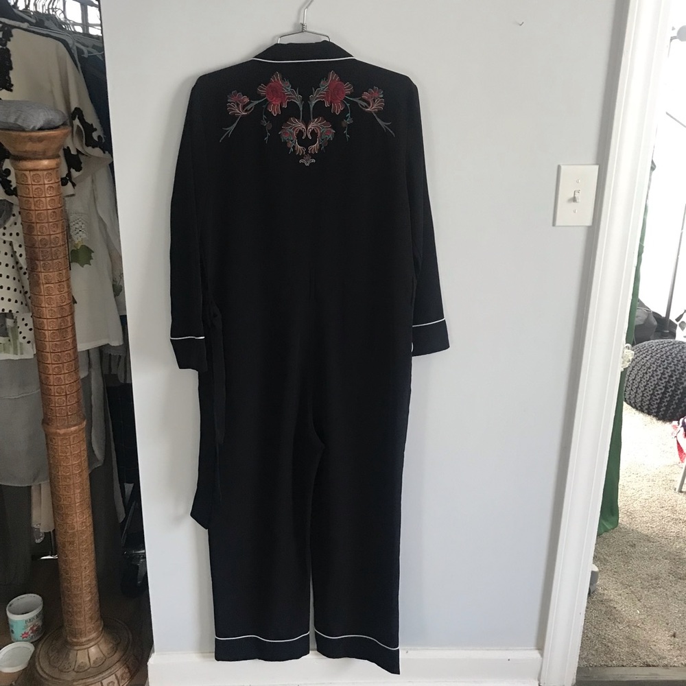 Zara embroidered jumpsuit with belt - Picture 7 of 8
